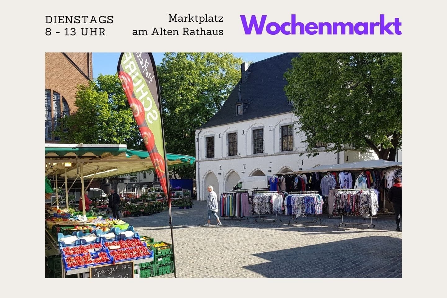 Wochenmarkt Erkelenz am Dienstag